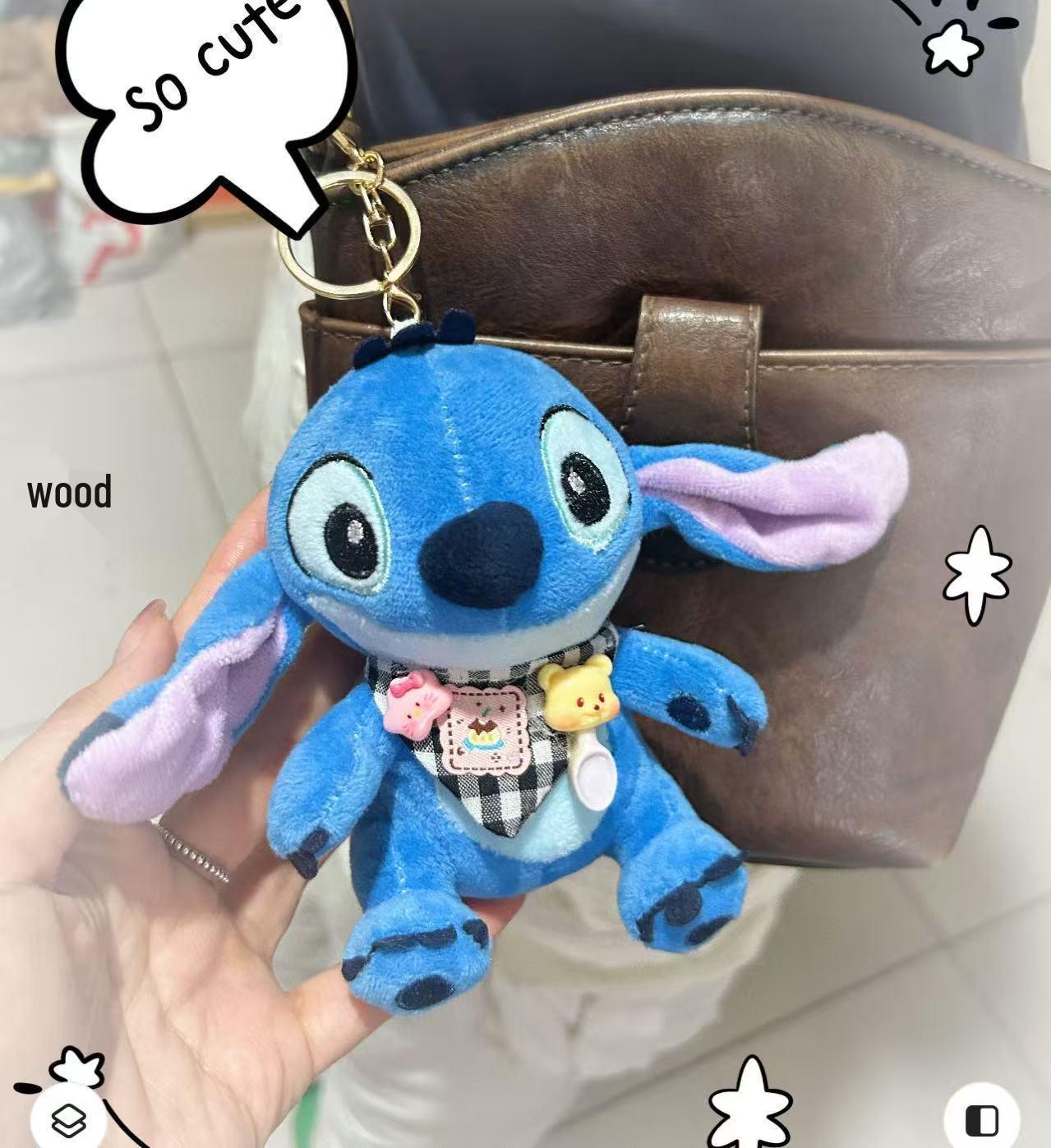 15cm Stitch Plush Half-Head Doll Keychain 15cm