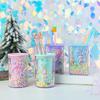 1pcs Colorful Acrylic Piggy Drawer Pen Holder Cartoon Multi Grid Cute Creative Student Multifunctional Storage Office Stationery