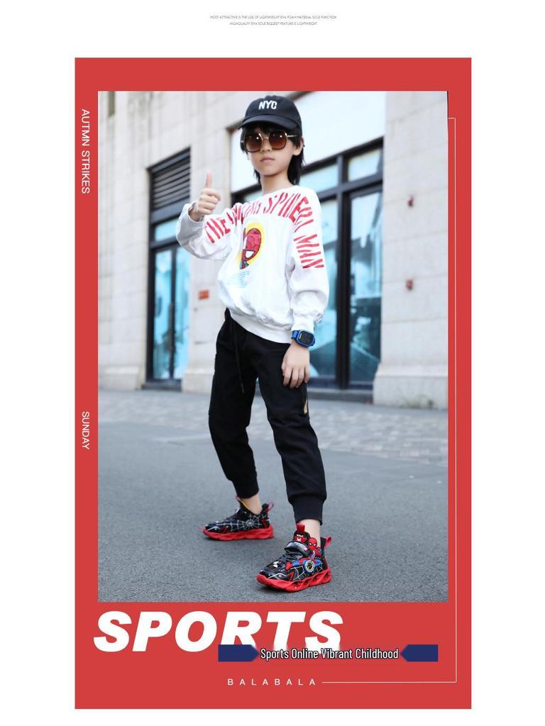 Kids' Light-Up Cartoon Mesh Running Shoes - Autumn 2025 Breathable Style