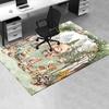 Woodland Animal Chair Mat Office Carpet Oversized Rug Home Decor Sofa Mat for Bedroom Living Room Gift Suitable for Various Rooms