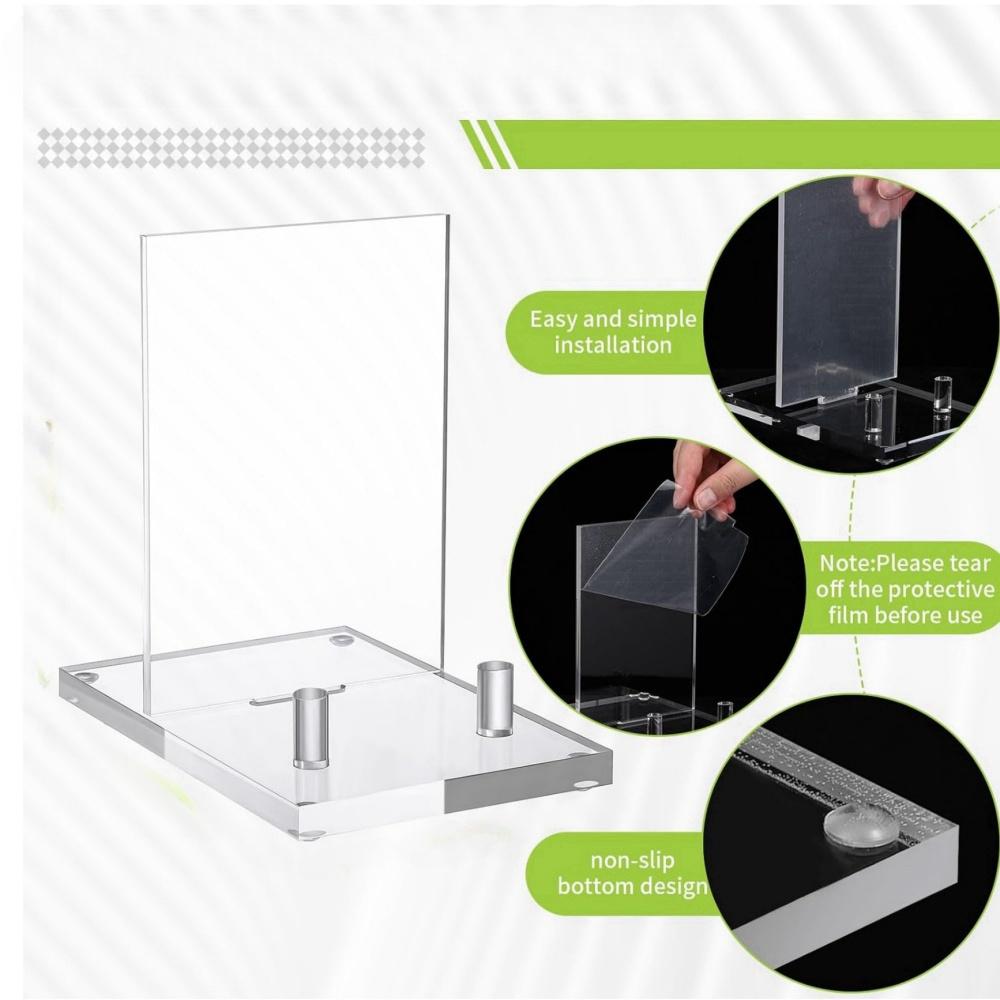 YX157 Genomskinlig Akryl Displayställ Fotobok Målning Hållare Mångsidigt Staffli