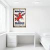 Vintage Mobilgas Mobil Oil Pegasus Metal Tin Sign with Rusty Edges Retro Mid-20th Century Advertising Plaque for Home Bar Cafe D