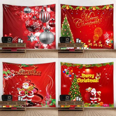 Christmas Printing Polyester Wall Mount Backdrop For Living Room Bedroom Room Home Decor Tapestry Tapisserie De Noël