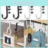 Office Desk Edge Bag Hanger Hook No-trace Iron Single Hook In White Modern Minimalist Style