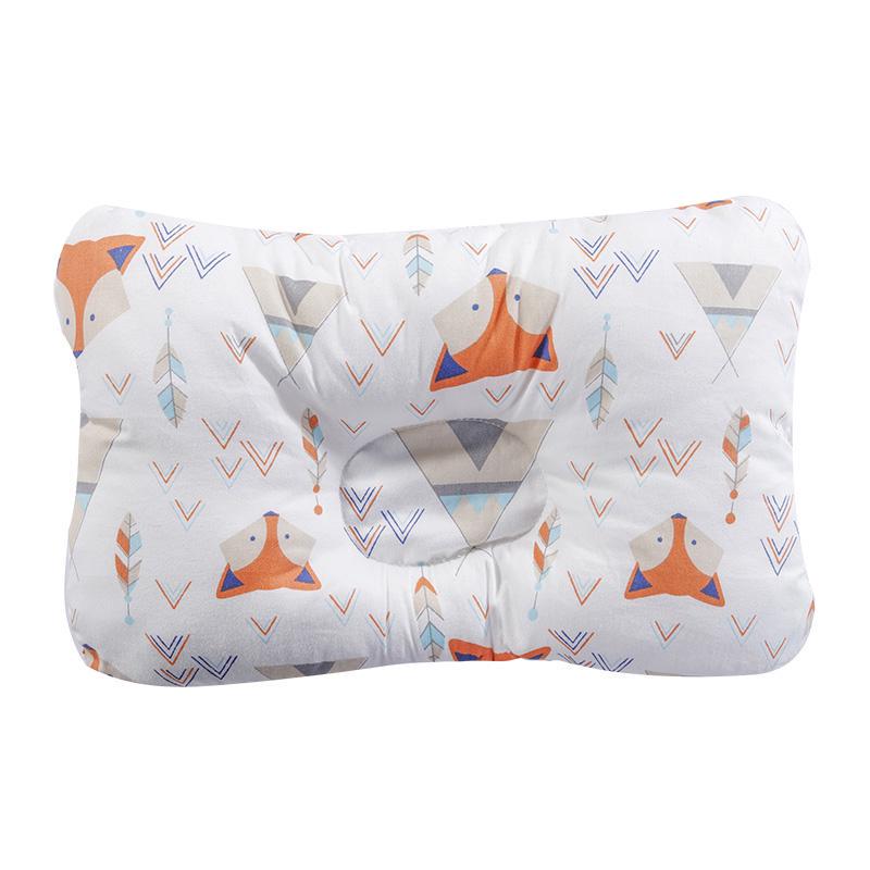 100% Cotton Baby Pillow Baby Pillow Baby Sleep Correction Pillow Fashion Cartoon Pillow Anti-headrest Breathable Four Seasons Pillow