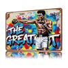 Muhammad Ali Graffiti Kunst D Gedruckte Textur Poster Personalisierte Wandkunst Retro Metallblechschilder für Raumdekoration Innenraum