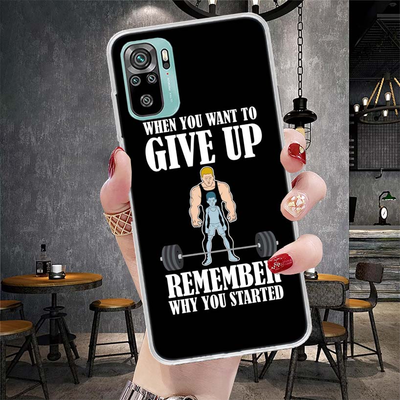 Bodybuilding Gym Fitness Muscle Soft Phone Case For Xiaomi Redmi Note 15 14 14S 13 12 Pro Plus 12S 11 11S 11E 10 10S 11T 5G Fund