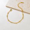 S09 Simple Korean Double-layer round Ball Small ball Gold bead bracelet, stainless steel gold women's
