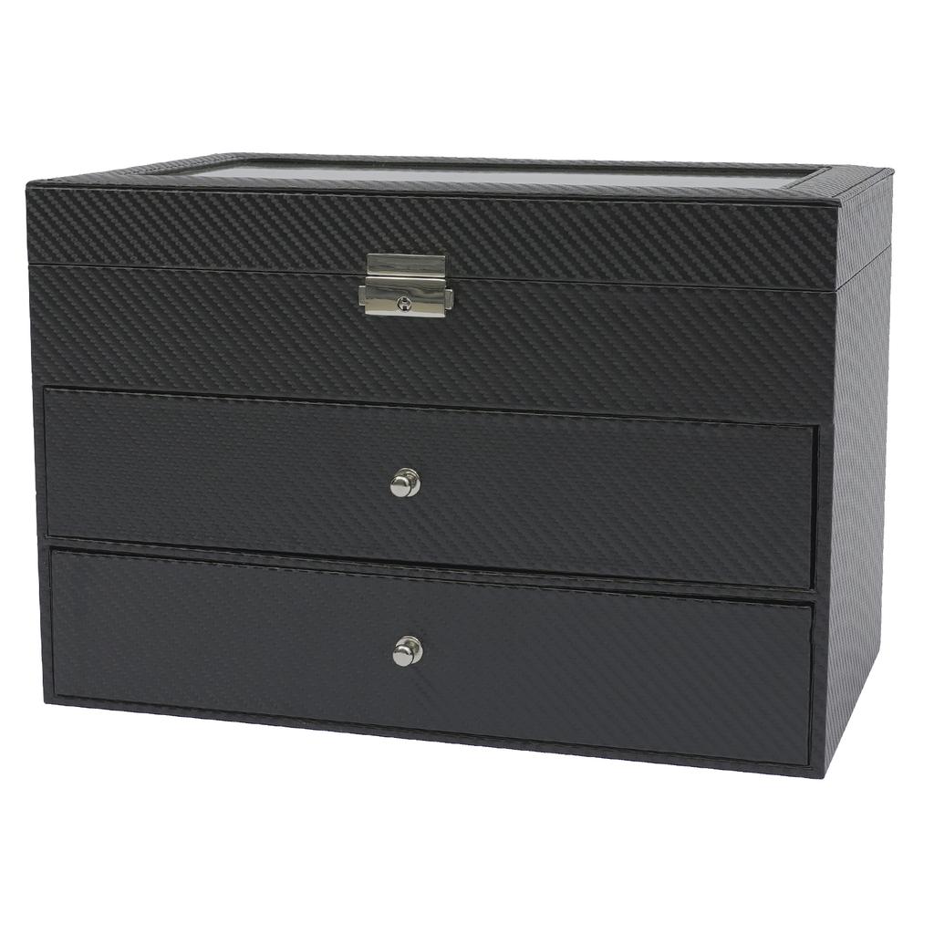 Three-layer 18-slot Sunglasses and Eyeglasses Storage Box, Watch Case, Glasses Accessories Display Organizer, Gift