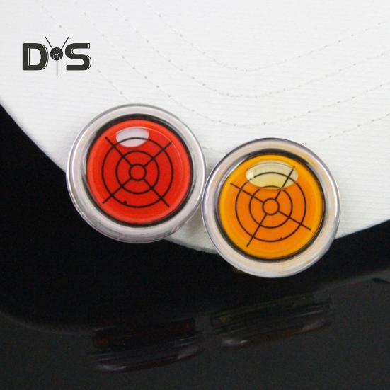 1/5 ks Značkovač golfových míčků Klip na kulatou čepici s funkcí úrovně Magnetická spona na značkovač golfového míčku Klip na čepici golfového míčku Značkovač čáry Golfové příslušenství