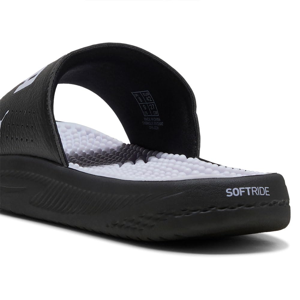 Puma SOFTRIDE Slide Massage 2025 Weather Size Cm Sandals, Men's, 383062, Spring/Summer Colorway, Black/Cool (08), 28.0