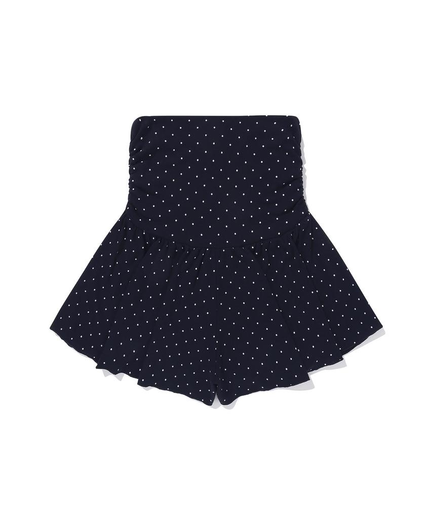 Lupeulupeu Gepunktete Raffung Schlagshorts_Marineblau