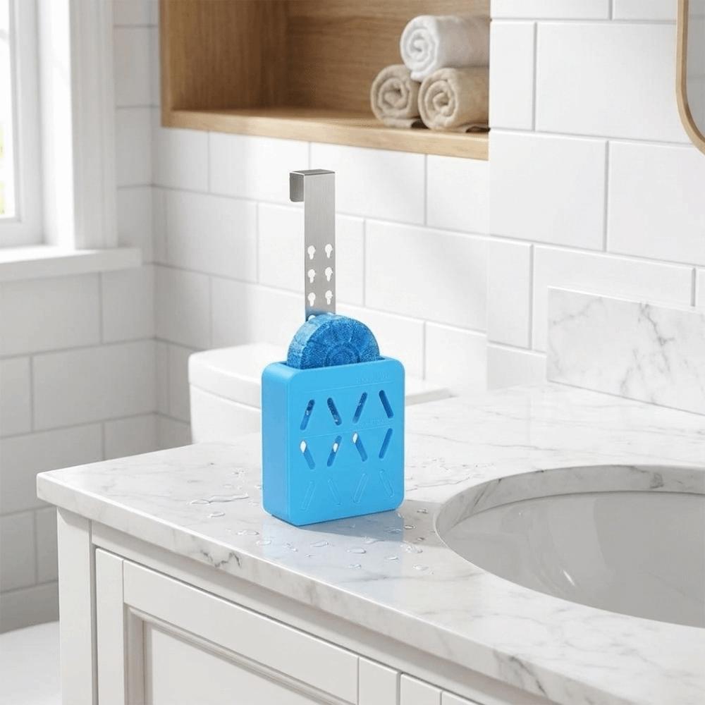 Silicone Toilet Tank Cleaning Tablet Holder Toilet Bleach Tablet Storage Rack  Bowl Cleaner Storage