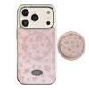 Guld Krossad Blomma för Apple 17 Promax Mobilskal 15 Magnetisk Hållare för IPhone 16 Elektroplätering 14 för Huawei