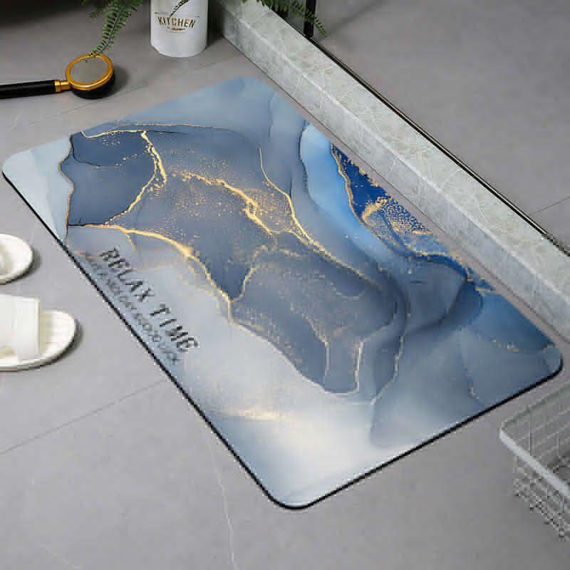 Moderne Marmor Bedruckte Badezimmer Bodenmatte Saugfähig Rutschfest Badewannenvorleger Dekorativer Teppich Badehäuser Zubehör Heim Zimmer Dekor