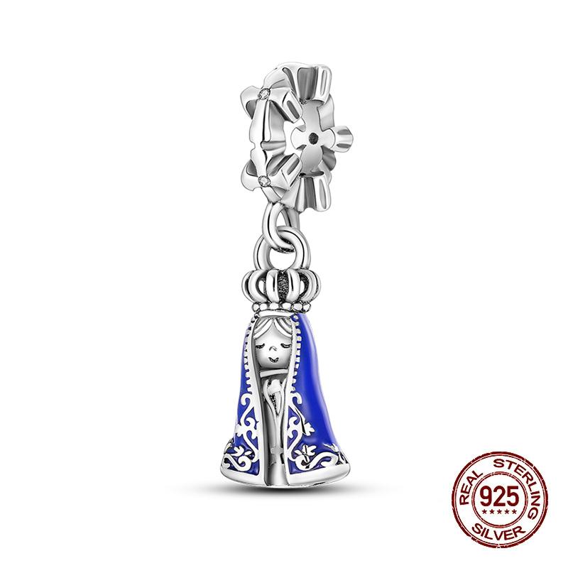 Original New Copper Prayer Virgin Mary Charms Beads Fit Necklace Bracelet Accessory Diy Jewelry For Women Gift