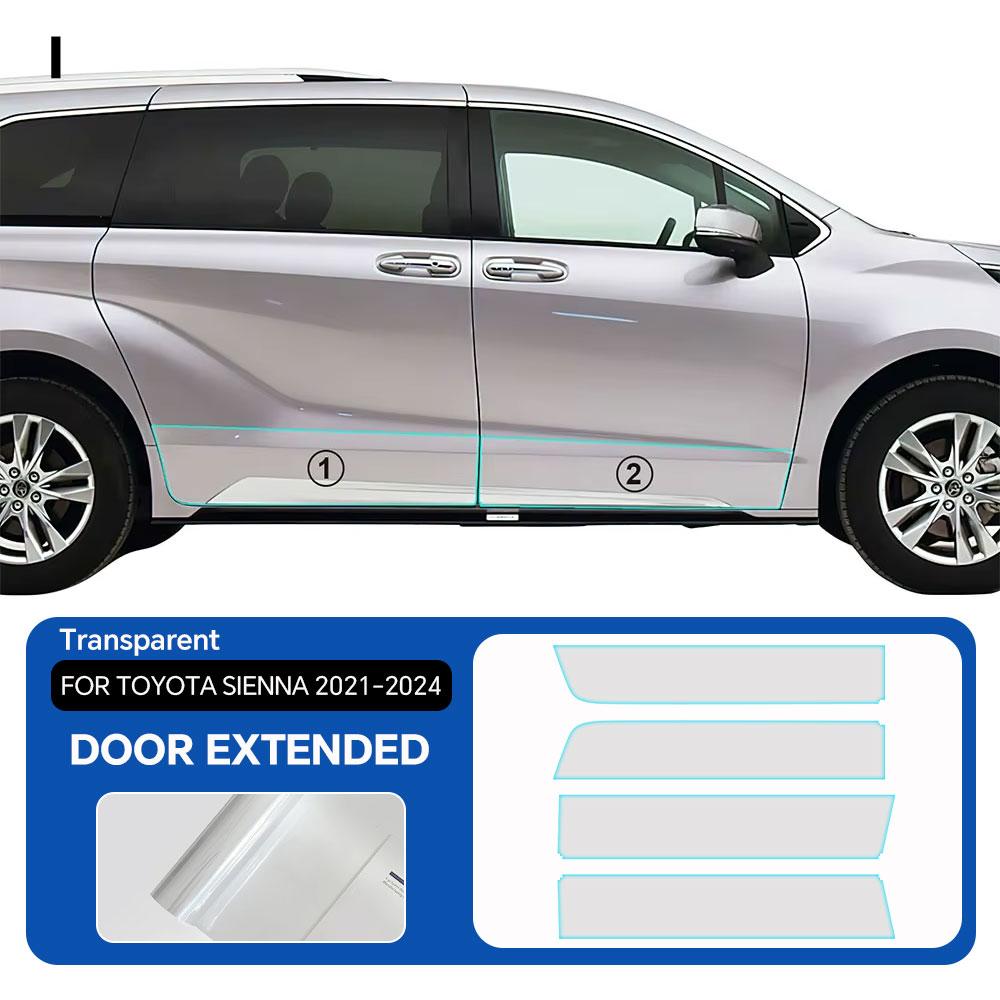 For Toyota Sienna -2024 Headlight Rearview Door Side Anti-scratch TPU Protection Film Pre-cut PPF Clear Bra Resistant Cover