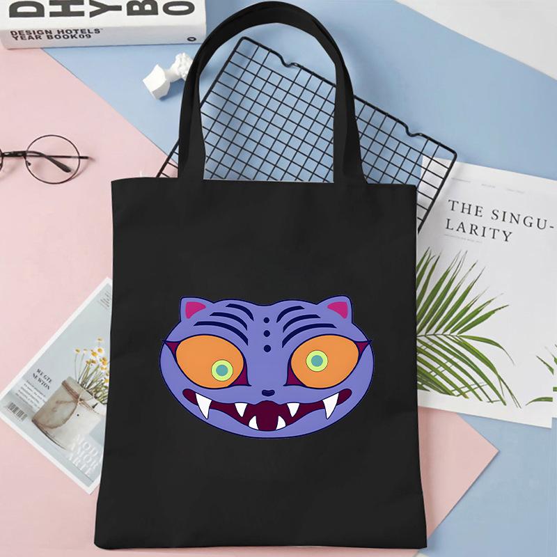 KPOP Demon Hunter Tiger Print Student Shoulder Canvas Bag Shopping Tote Bag KTB