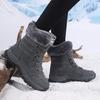 Large size cotton shoes women's snow boots winter warm medium boots piled thickened Northeast outdoor mountaineering boots