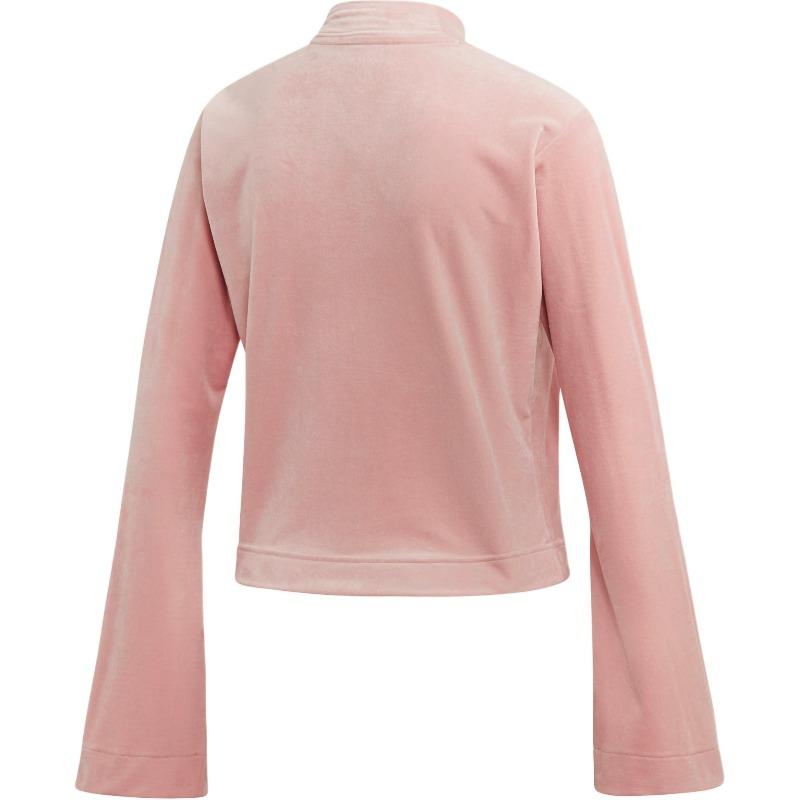 Adidas Originals Bellista Logo Print Loose Fit American Style Long Sleeve Cropped Sweatshirt Women Sweatshirt Vibrant-Pink FN2792