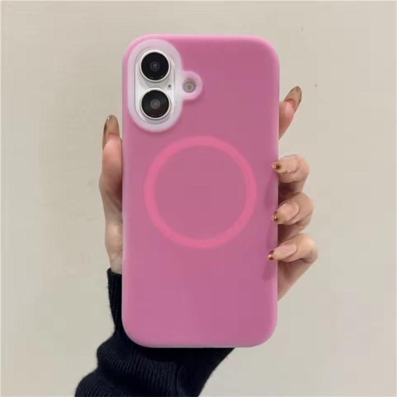 Płynny Silikon Cukierkowy Żel do Magnetycznego Etui Magsafe na iPhone 11 12 13 14 15 16 Pro Max Pogrubiona Wstrząsoodporna Pokrywa z Bumperem