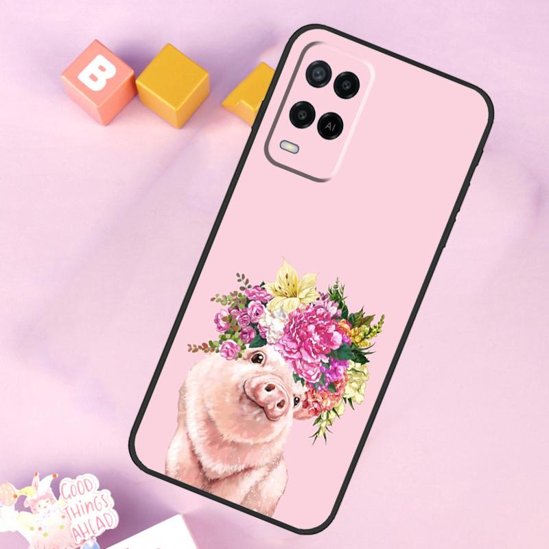 

cute pig Case For Oppo A17 A57 A16 A76 A96 A60 A40 A80 A18 A38 A58 A78 A98 A15 A54 A74 A94 A6 A5 Pro OPPO A94 4G