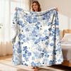 1Pc  Minimalist Line Art Cat Print Flannel Blanket Soft Cozy Warm Throw Blanket For Bedroom Living Room Couch