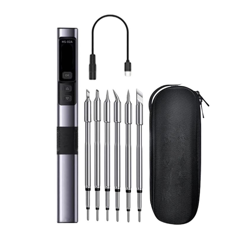 Fast Heating Intelligent 100W Soldering Iron with Auto Sleep Function and ESD Protective for Safe Welding Operations