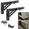 2 Pack New Campervan Folding-Bracket Table Shelf For RV Motorhome Caravan 200 X 106mm Black+Finish Triangular Folding Bracket
