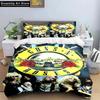 3D Print Guns N Roses GNR Band Retro Bedding Set Cute Quilt Cover Bed Cover With Pillowcase Twin Single Queen King Size Boys