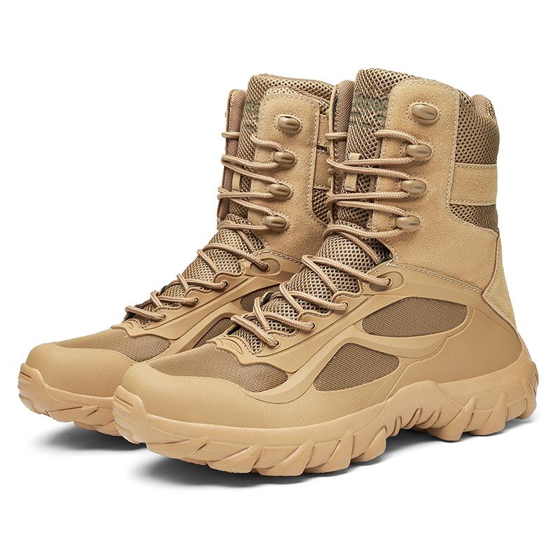 Men's Outdoor Casual Hiking Boots Tactical Special Forces Field Man Boot Lightweight Outdoor Non-Slip Men Motorcycle Boots