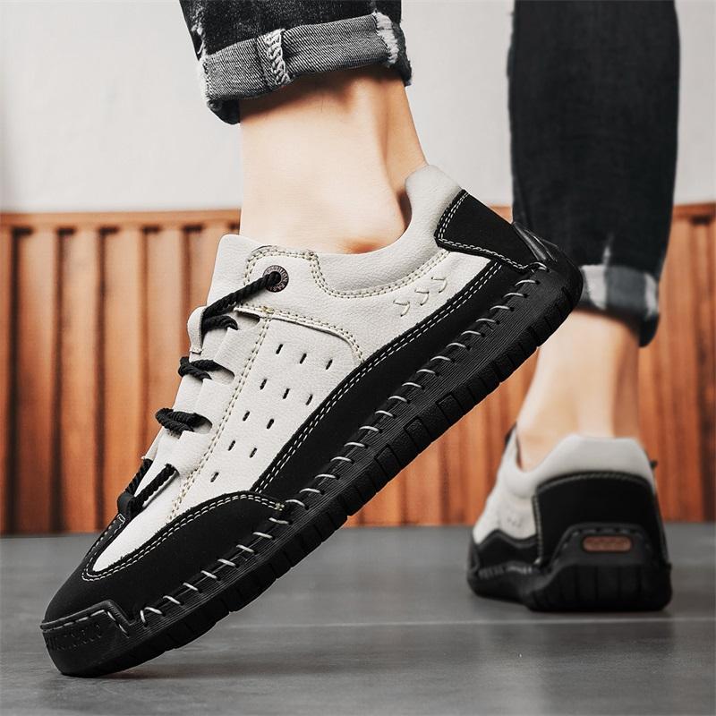Fashion Shoes for Men Leather Casual Shoes Spring/Autumn Outdoor Hiking Sneakers