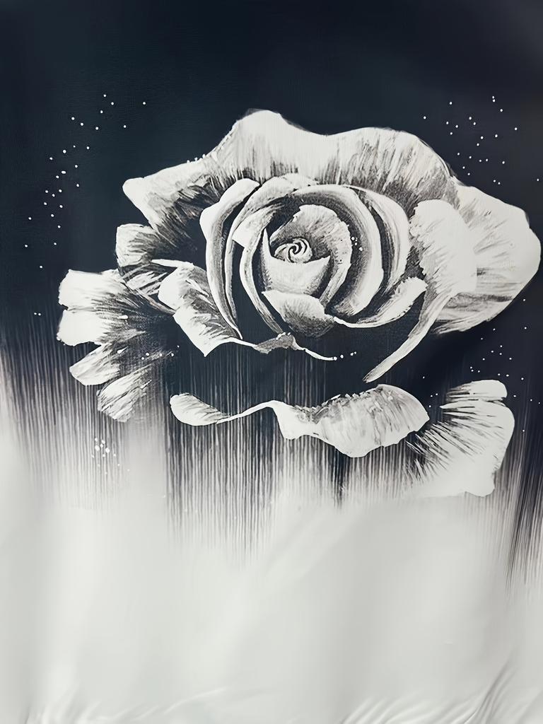 Plus Size Women's Autumn and Winter Clothing for Women, Floral Print Pullover Sweatshirts, Casual Long Sleeve Crew Neck Sweatshirts