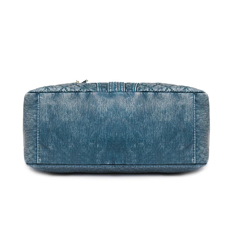 Håndveske med stor kapasitet Mykt skinn Multifunksjonell totebag Vintage dame skulderveske