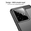 For Realme GT 7 5G Back Cover MOFI Brushed Texture Carbon Fiber Soft TPU Case
