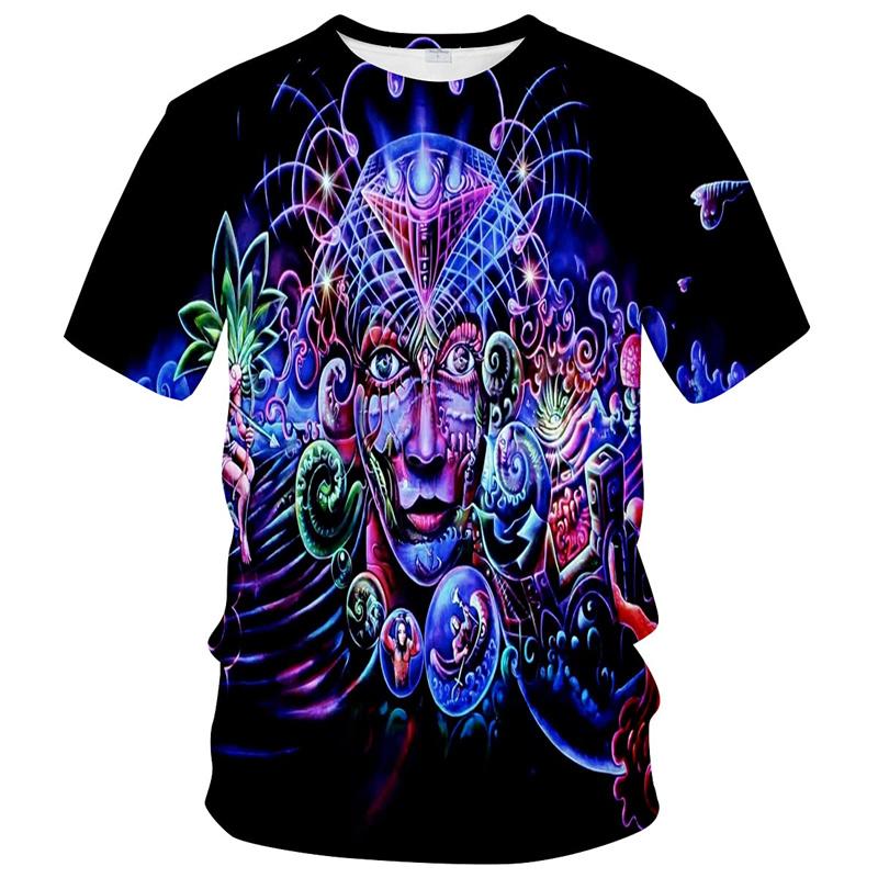 Abstract Phoenix Graphic T Shirt for Men 3D Printed Colorful Streetwear T-shirt y2k Tops Womens