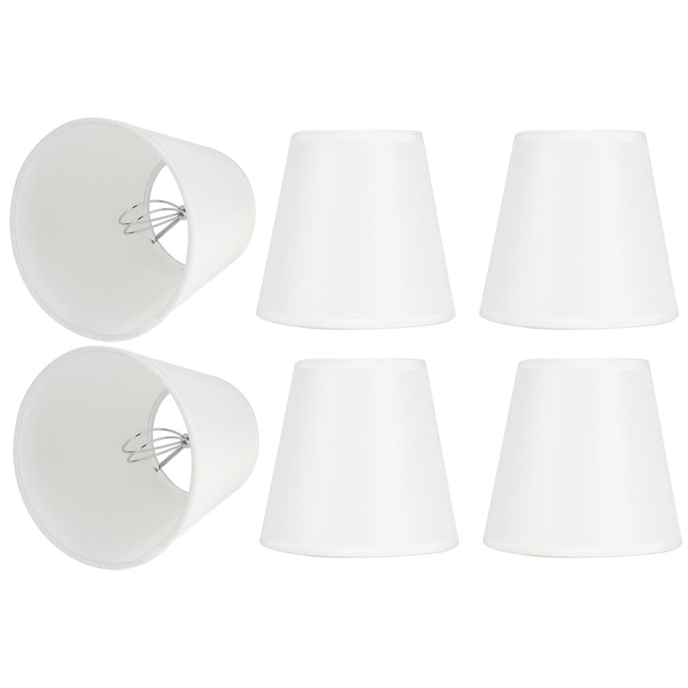 6Pcs Household Chandelier Fabric Lampshade Lamps Cover Decoration for E14 Light Bulb