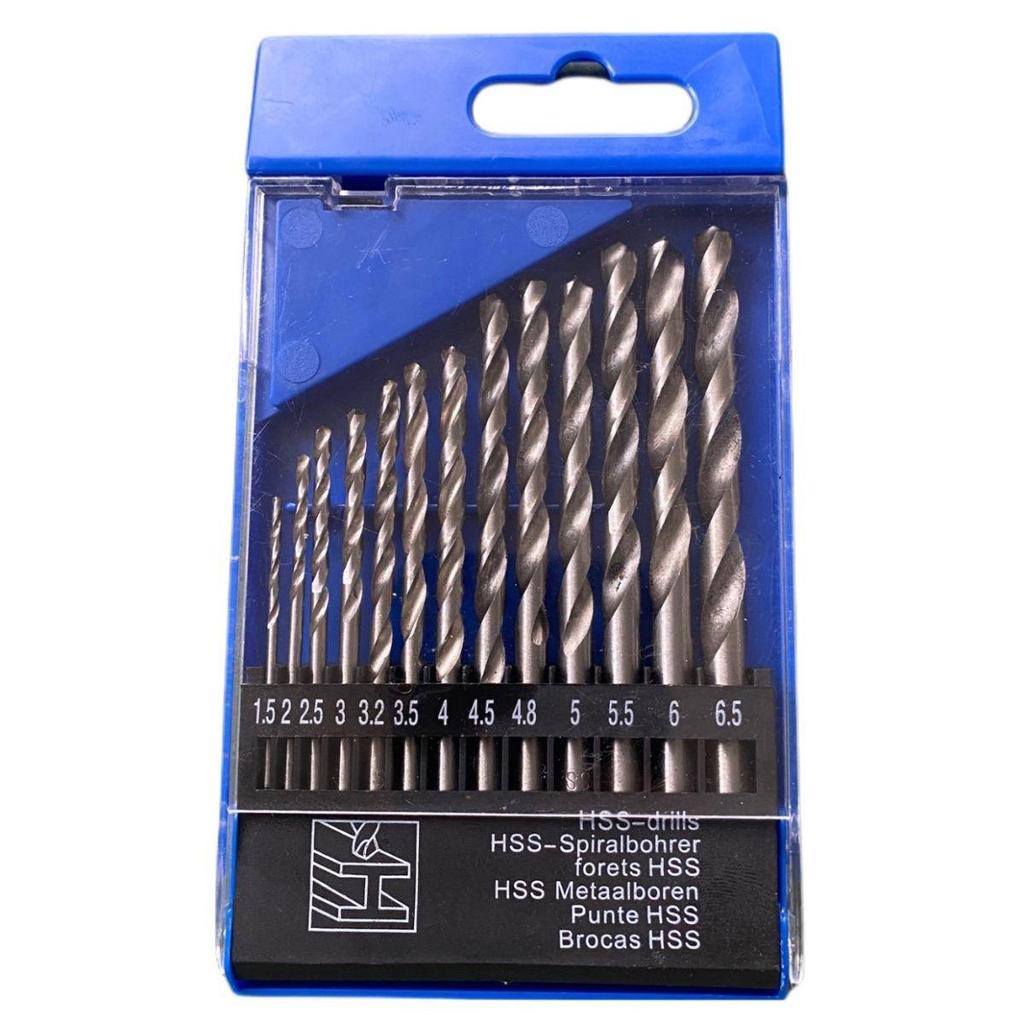13-Piece High-Speed Steel Titanium Coated Stainless Steel Drill Bit Set