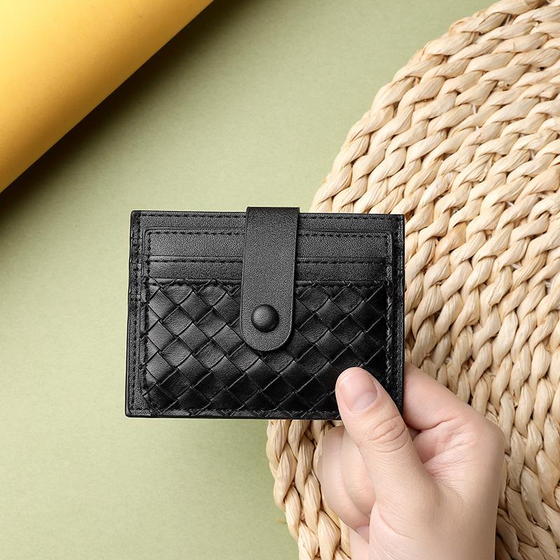 Card Bag Women's Small ID Cover, High-quality Texture Card Cover, Exquisite Change Bag Weaving.