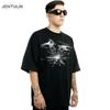 Punk Lyrisch Print T-Shirts Oversized Hip Hop Herren Streetwear Kleidung Harajuku Gothic Sommer Oberteile Kurzarm Baumwoll T-Shirts Y2K