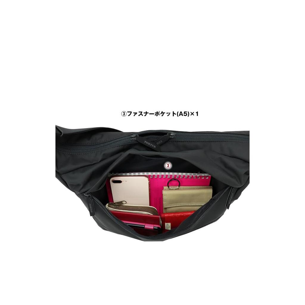 Porter MOUSSE Shoulder Bag by Yoshida A4 Size (L) Kaban, (Greige/GRG)