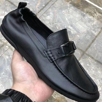 Genuine Leather Men's Casual Leather Shoes 2024 Spring/Autumn New Loafers Man Designer Shoes Men Slip-On