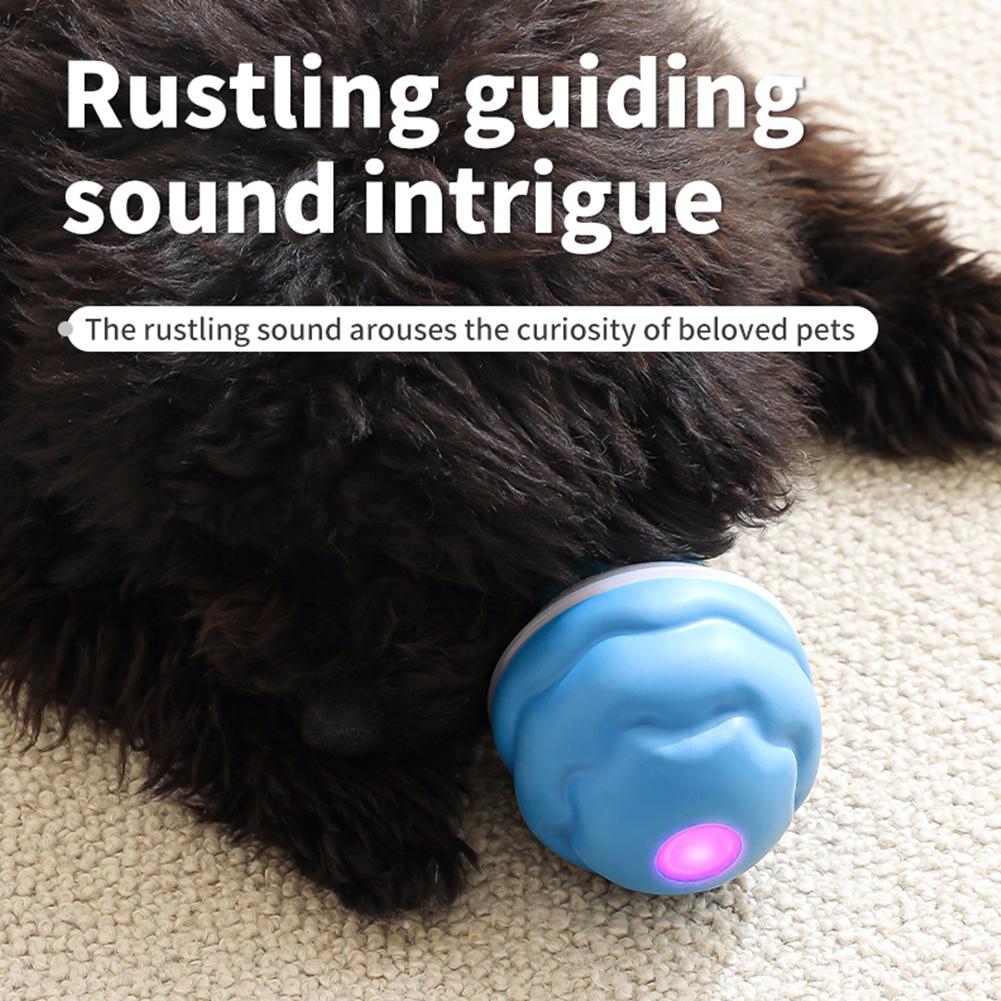 Interactive Dog Toys Ball Electric Rolling Ball with Rope Motion Activate Cat Toy USB Rechargeable 3 Modes for Small Medium Dogs