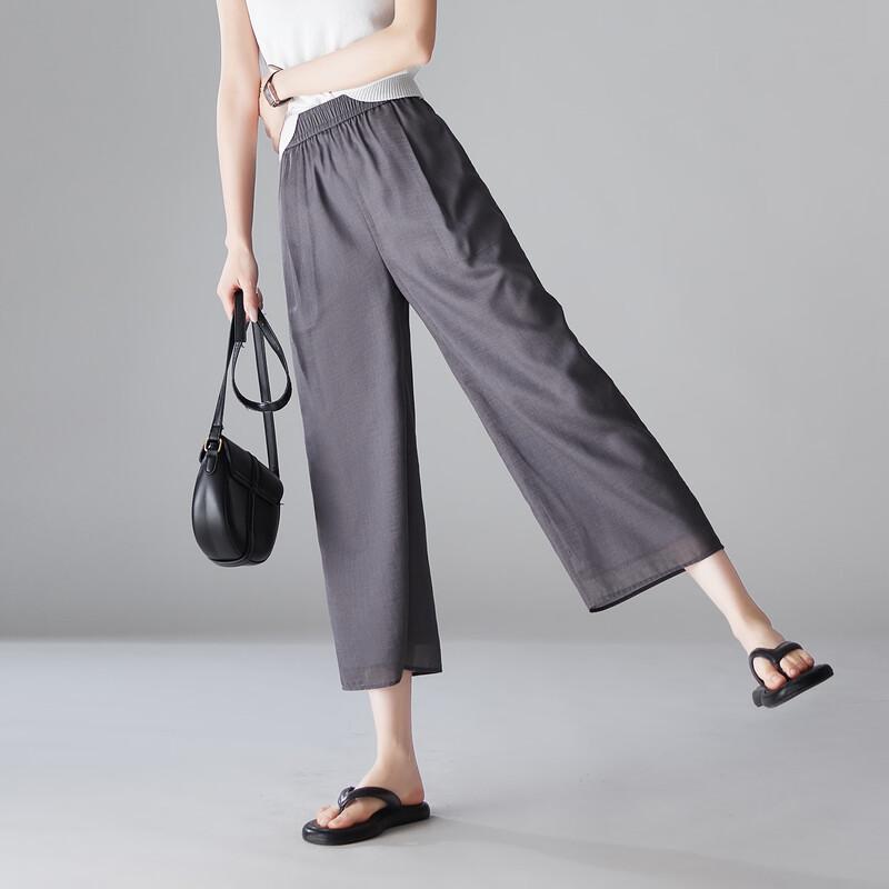 

SOFSIL Women s Loose Wide-Leg Cropped Pants 28/L