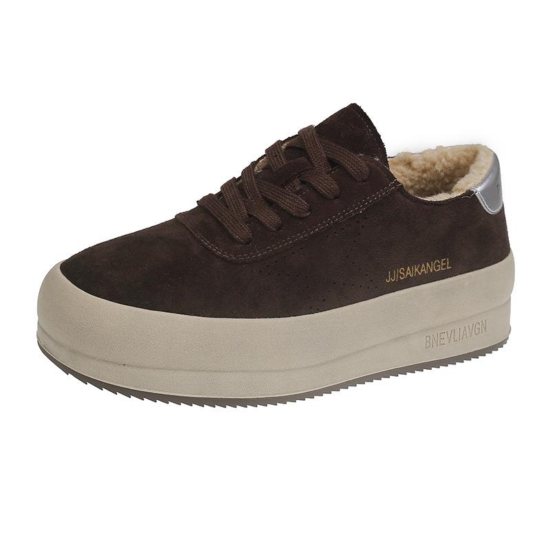 "Ziyan" Como Lakeside~ Cotton Shoes Women's Winter New 2025 Warm and Fleece Sports and Leisure Board Shoes Women's