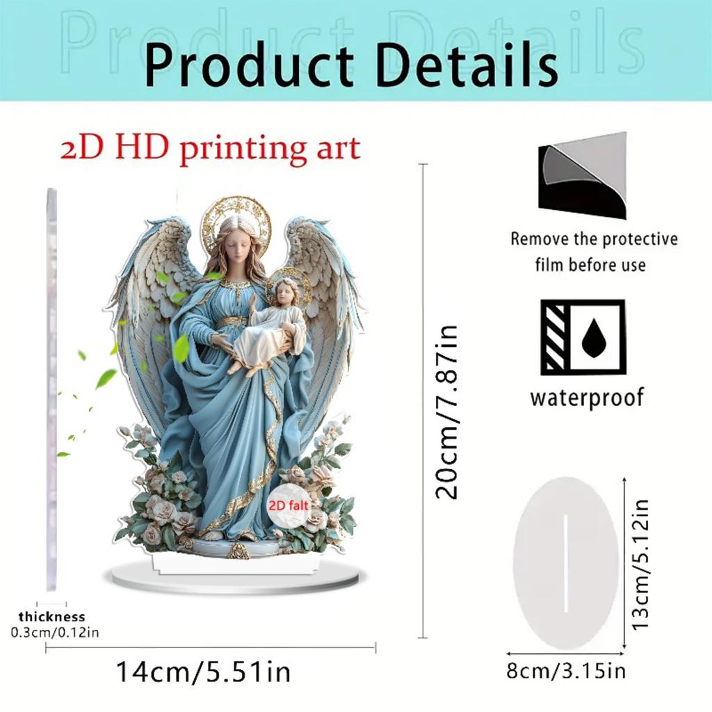 2D flaches Acrylfiguren-Ornament - dekorativer Akzent für Teeküchentheken und Wohnzimmer-Beistelltische