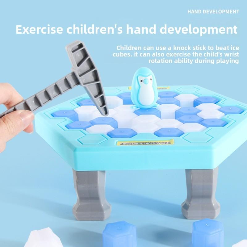 Penguin Ice Breaking Parent Child Interactive Toy With Plastic Blocks For Brain Development