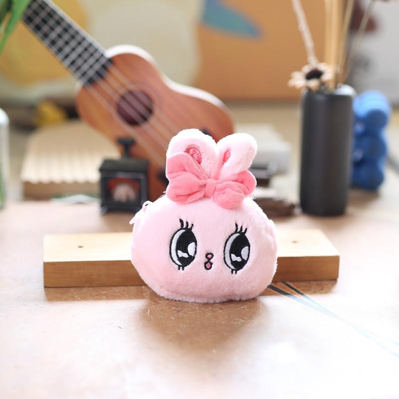 Adorable Plush Bunny Coin Purse Cute Keychain Doll Soft Stuffed Animal