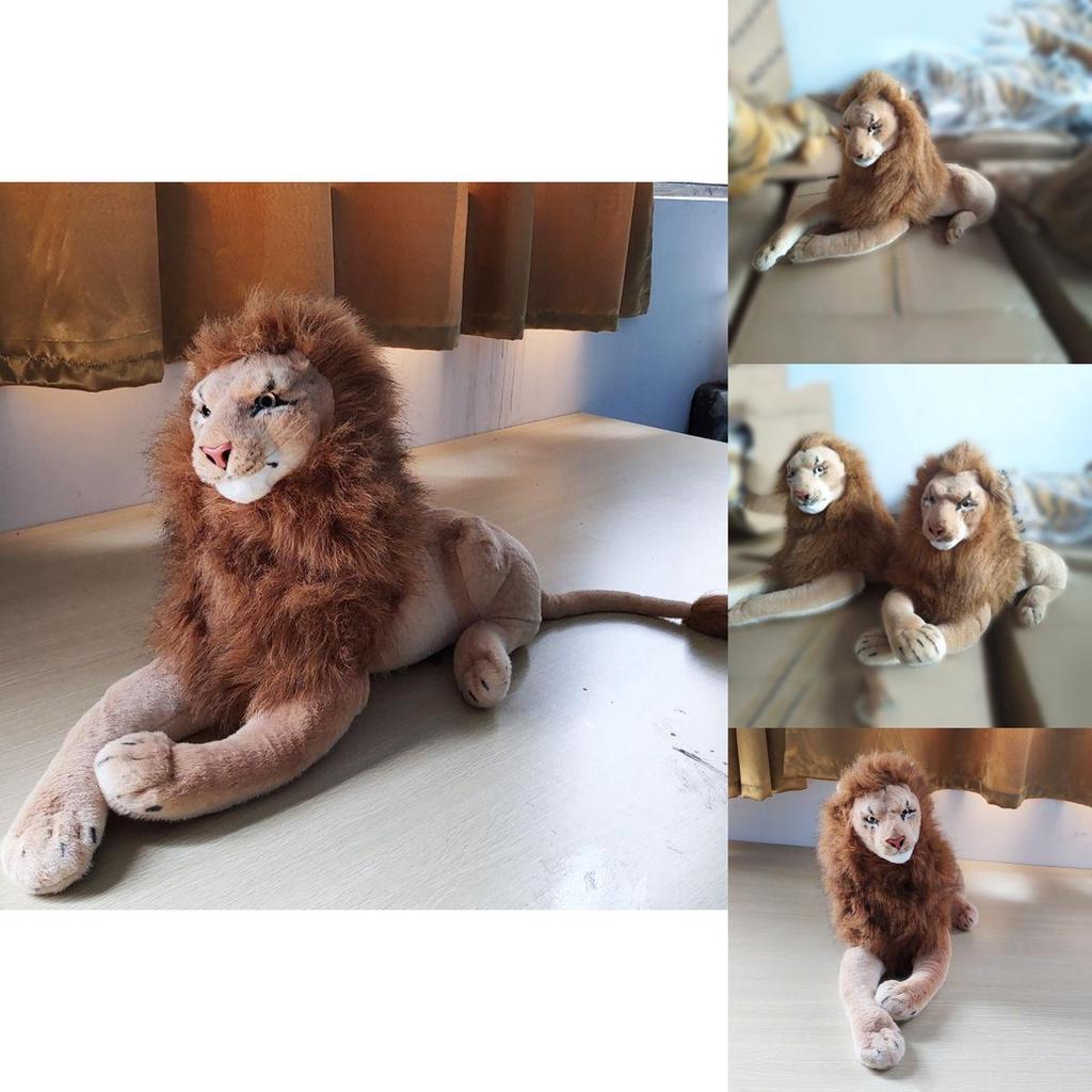 Vivid Lion Plush Soft Cuddly Huge Stuffed Animal Delightful Jungle Doll For Kids