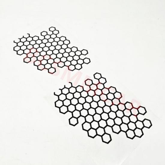 Honeycomb Stickers Car Body Side Film Pattern Decals PET Trim Decor Accessories